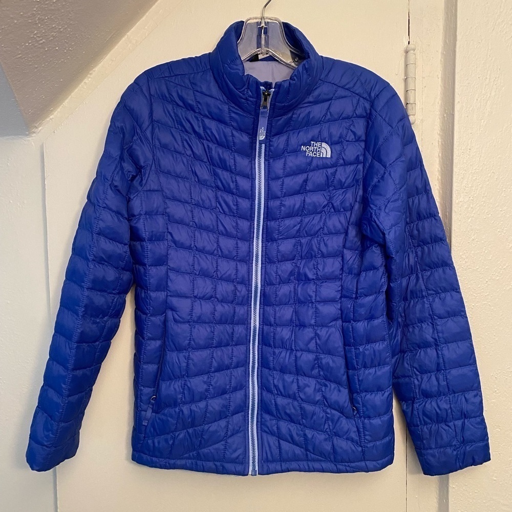 The North Face Girls Blue Thermoball Quilted Jacket Size Large
